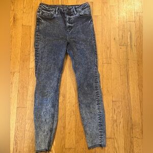 AllSaints Women’s Skinny Acid Wash Jeans - Gray Black - size Medium